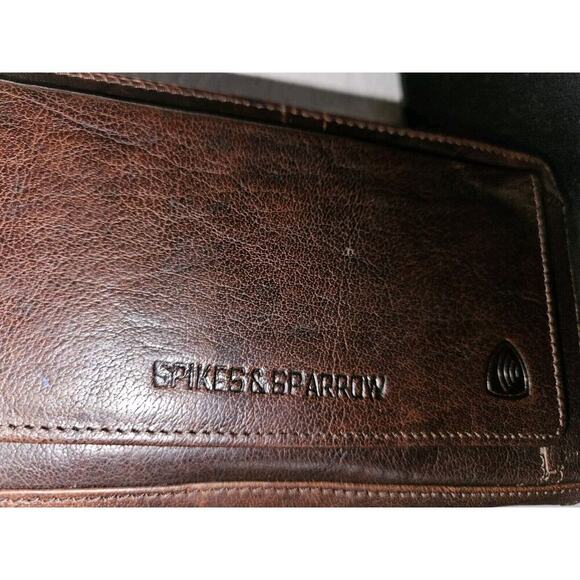 New! Spikes & Sparrow Brown Leather Aspen Wristlet Zip Wallet RFID Protected - Picture 11 of 11